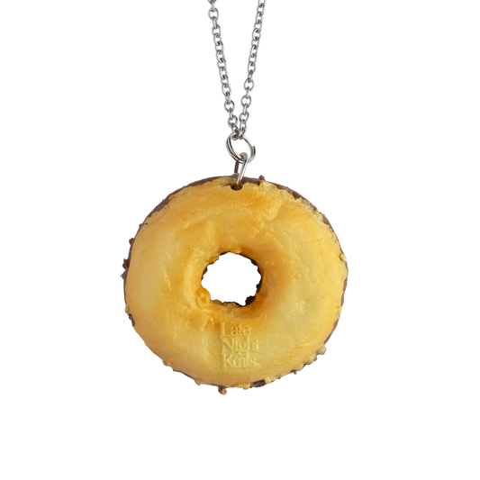 Chocolate donut necklace